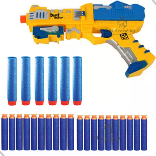 Nerf Pistola Lança 6 Dardos Arminha Brinquedo Raptor Slash