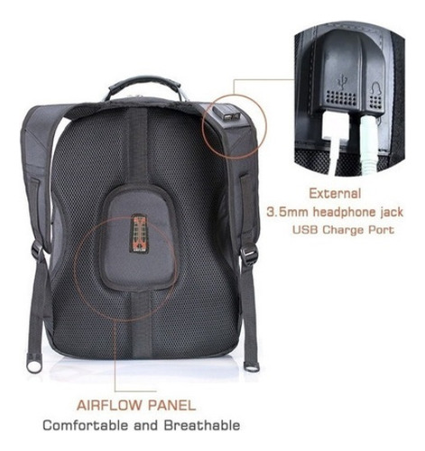 Multifunctional Waterproof Usb Laptop Backpack