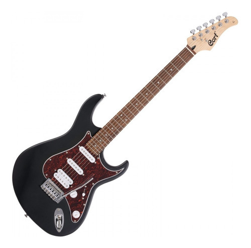 Guitarra elétrica Stratocaster Cort G110 Open Pore Material da escala, orientação da mão de jatobá, cor da mão direita, preto acetinado