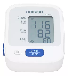 Omron Monitor De Presión Arterial De Brazo. Hem-7122 Color Blanco