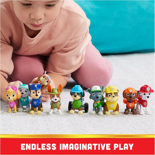 Paw Patrol, Set De 10 Figuras De Juguete Coleccionables