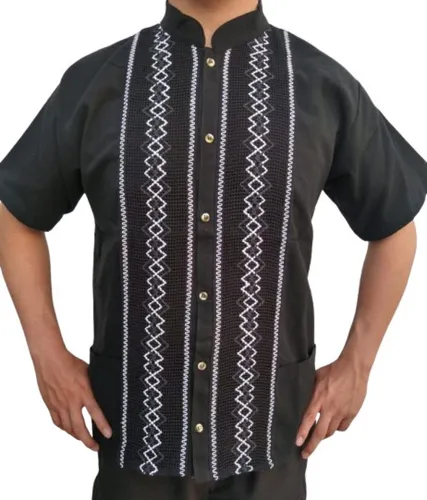 Guayaberas negras sale
