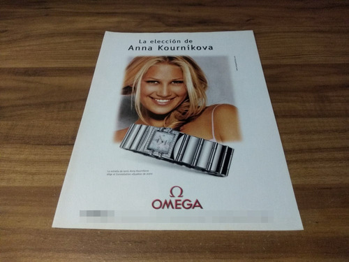 (pg896) Anna Kournikova * Publicidad Omega