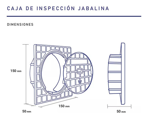Caja Tapa Inspección Para Jabalina Pvc Puesta Tierra
