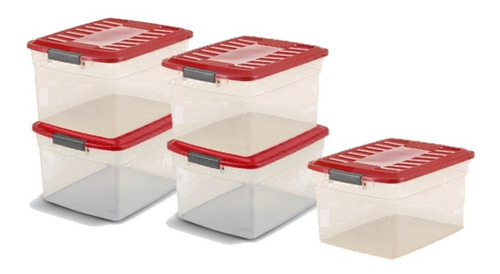 Cajas Organizadoras Plasticas Colbox 15lts X 5 U. Colombraro