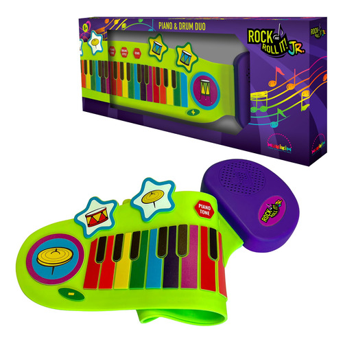 Jr Piano And Drum Duo - Piano Flexible Portatil Y Almohadill