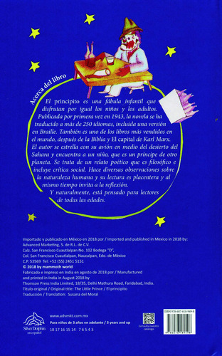El principito, de de Saint-Exupéry, Antoine. Editorial Silver Dolphin (en español), tapa dura en español, 2020
