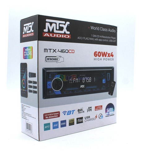 Autoestereo Bluetooth Cd Mtx 460cd Am/fm Usb Siri App Contro