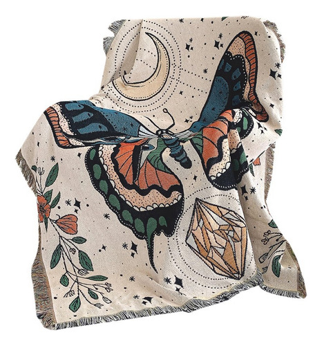 Manta Con Estampado De Mariposas Para Sofá Cama, Estilo Boho