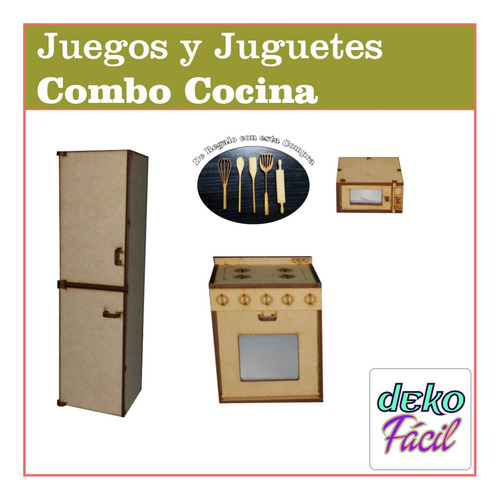 Imagen 2 de 3 de Combo Electro Cocina P / Casa De Meñeca Articulada De 29 Cm