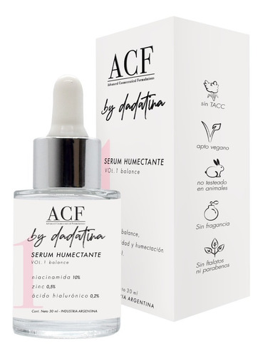 Serum Humectante Acf By Dadatina 30ml Balance Niacinamida 