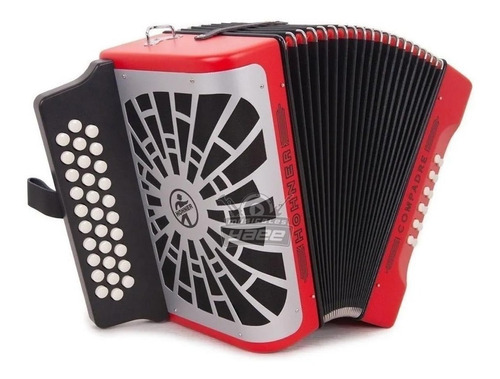 Acordeón Hohner Compadre Diatónico Sol Rojo A48241 Con Funda