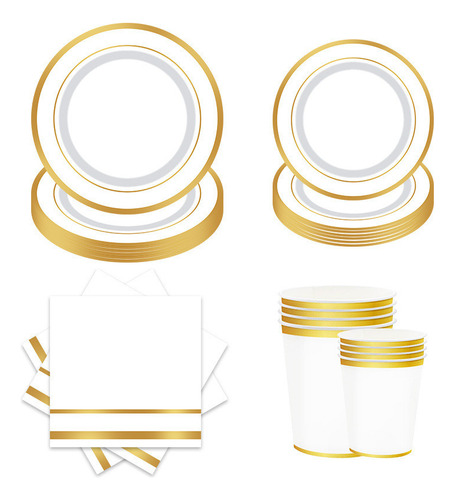 Djzh Srojg Juego De 4 Vasos Y Platos De Papel De Seda Con