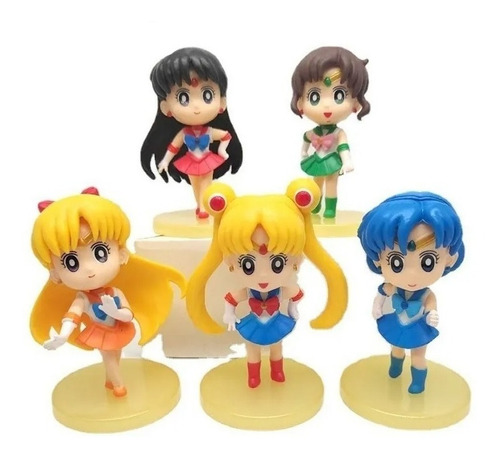 Set Figuras Sailor Moon Jupiter Venus Mars Urano