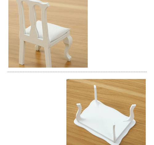 1:12 Juego De Mesa Y Silla De Casa De Muñecas, Manualidades