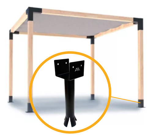 Arma Tu Pergola De 3x3 Mts Kit Alluss Para Maderas De 4x4
