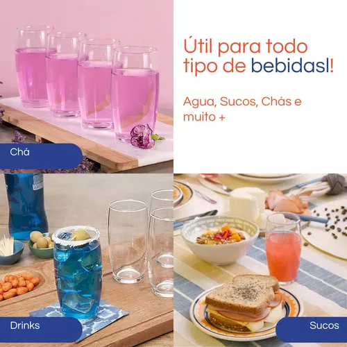 Jogo de Copos Nadir 300ml Oca com 6 Unidades Vidro