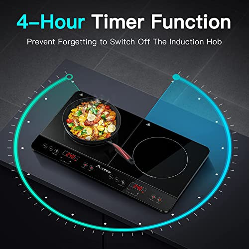 Placa Inducción Doble Aobosi 1800w - Timer 240 Min - 10