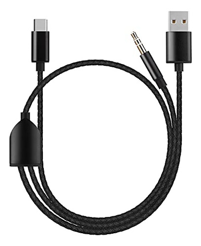 Cable Auxiliar Usb C A 3 5 Mm  2 En 1 Usb C A Estéreo De Coc