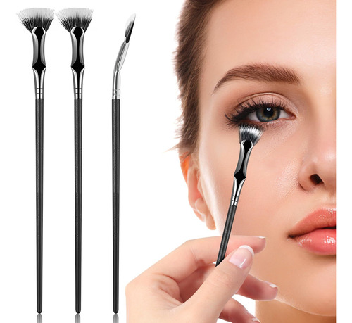 Folding Angle Scalloped Lash Brush,3pcs Scalloped Lash Brush