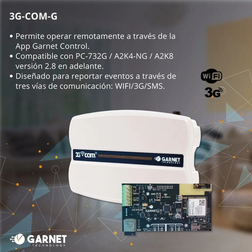 Comunicador 3g-com-g Garnet Ip Wifi Sms Chip Celular Alarma