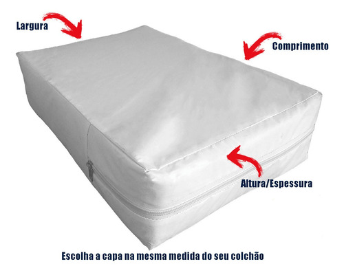 Imagem 9 de 9 de Capa Impermeável Para Colchão Branca - Casal King