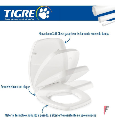 Imagem 4 de 4 de Assento Tigre Smart Termofixo Soft Close