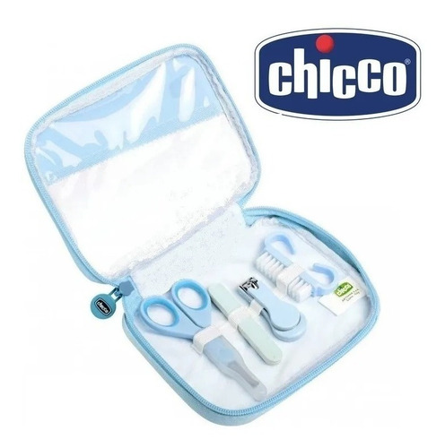 Imagen 4 de 7 de Set Cuidado Higiene Chicco Peine Cepillo Alicate Rosa/celes