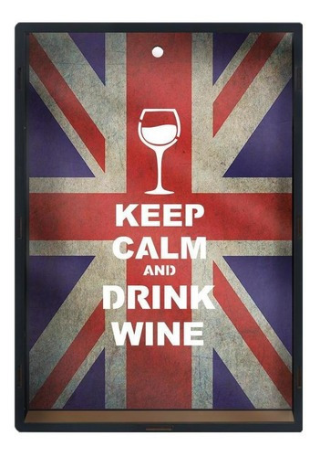 Quadro Porta Rolhas Drink Wine - Reino Unido
