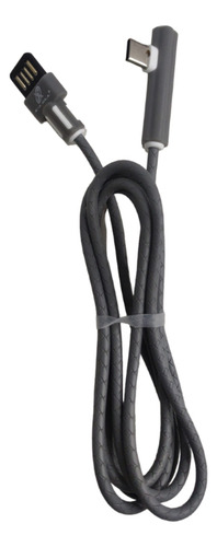 Cabo Usb Carregador Tipo C Turbo 3.1a Em L 90 Graus 1.2m Cor Cinza