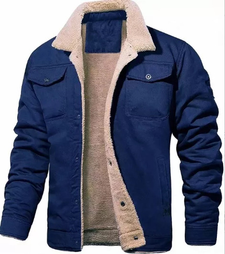 Chaqueta Para Hombre, Gruesa, Con Forro De Lana Cálida, Chaq