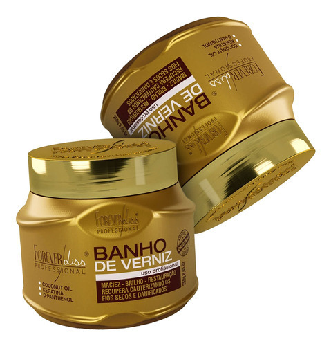 Kit 2 Banho De Verniz Forever Liss Brilho Hidratante 250g