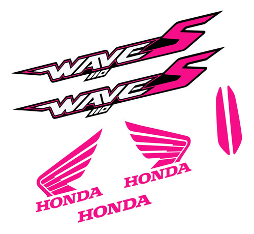 Calcos Color Fucsia Fluor Honda Wave 110s No Original