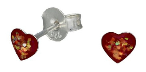 Aros De Plata 925 Diseño Corazón Ópalo + Caja De Regalo