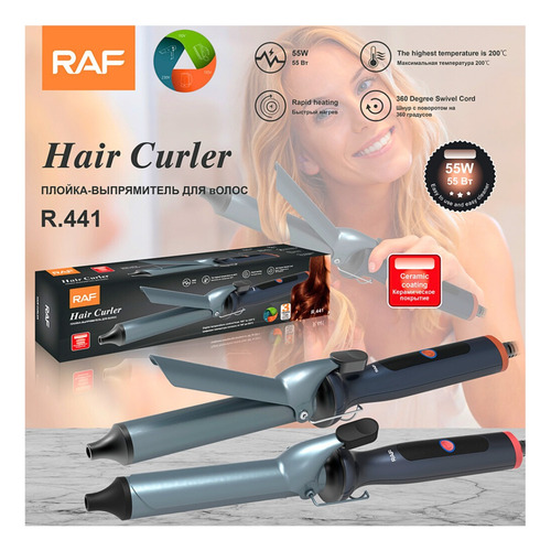 Rizador De Pelo Profesional Raf R441 Cerámica Automático