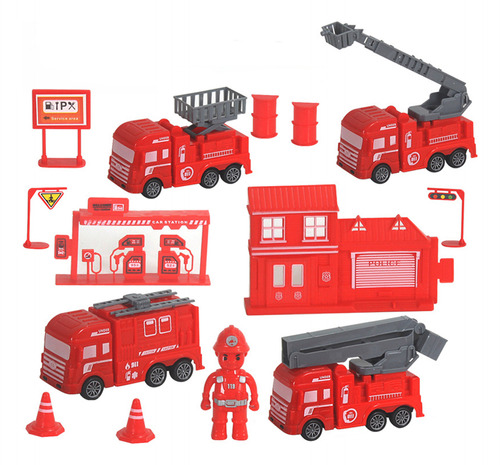 Set De Juego Educativo Para Niños Fire Back Cars, Estación D