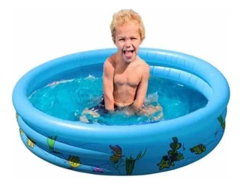 Piscina Inflable Plástico Bebe 3 Anillos 140 Cms Verano