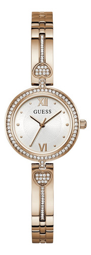 Reloj De Mujer Marca Guess Ladies Correa Oro/rosa Bisel Dorado Fondo Dorado