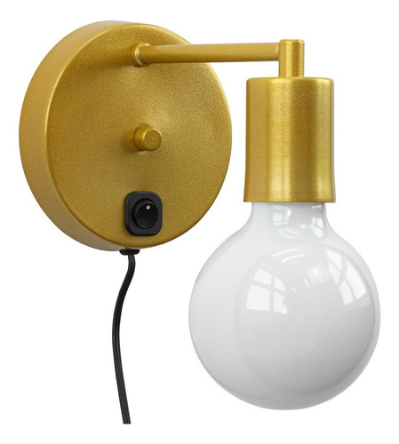 Arandela Cabeceira Parede Quarto Moderna P/e27 St2684 Cor Dourado 110v/220v