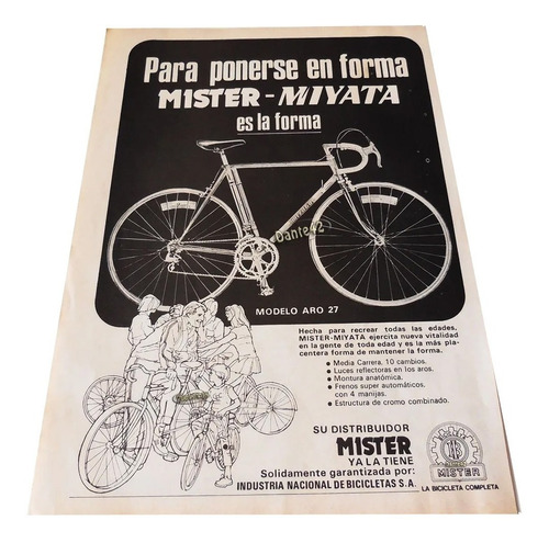 Dante42 Publicidad Antigua Retro Bicicletas Mister 1980