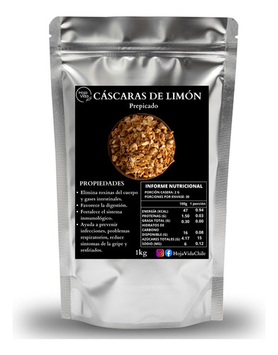 Limón En Cáscaras Deshidratado (prepicado) 100g