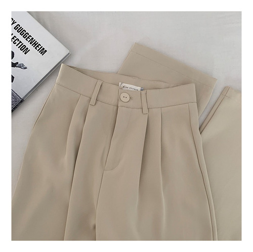 Pantalones De Mujer Elegantes Rectos Y Sueltos Negros