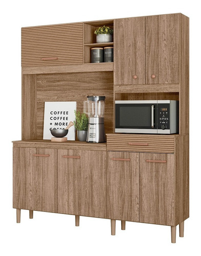 Mueble De Cocina Kit Completo 7 Puertas 1 Cajon Amoblamiento