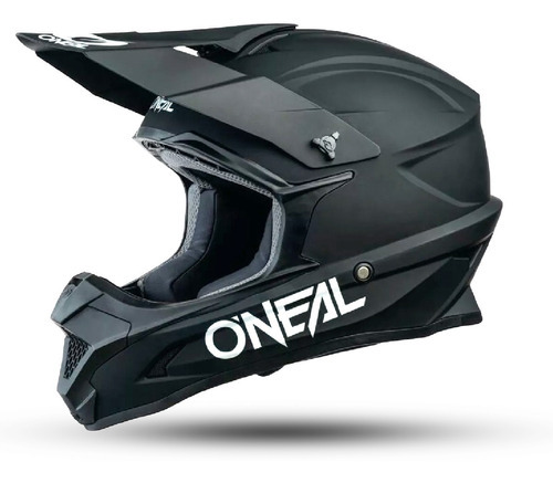 Capacete Oneal Serie 1 Preto Fosco Solid Motocross Trilha 