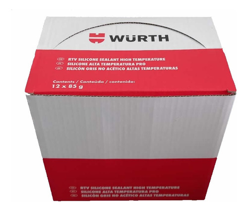 Silicona Neutra Alta Temperatura Pro Gris 85g Wurth