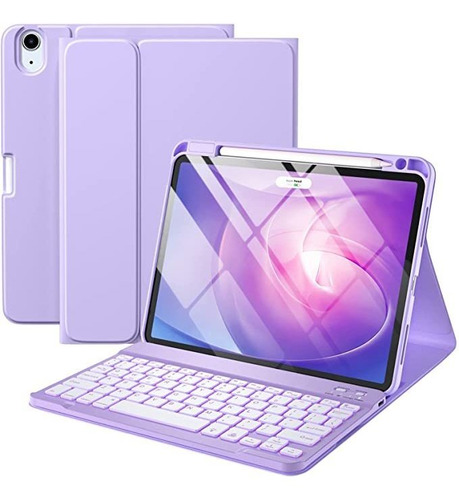 Funda Con Teclado iPad Air 10.9 Inch 5th 4th Gen Purpura