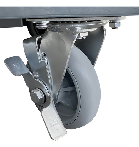 Carrito Para Camarista Gris Con Doble Bolsa