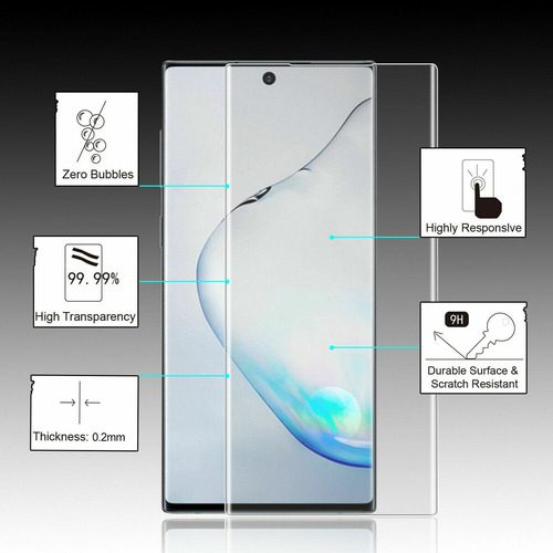 Galaxy Note 10 6.3 Vidrio Templado Con Deteccion De Huella