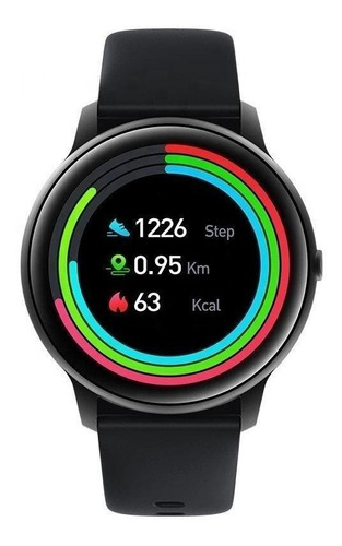 Imagen 1 de 3 de Smartwatch Imilab KW66 Smart Watch 1.28" caja 45.3mm de  aleación de zinc  black, malla  black de  silicona