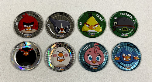 Vualá Angry Birds Colección Completa De Mega Caps Tazos 2024